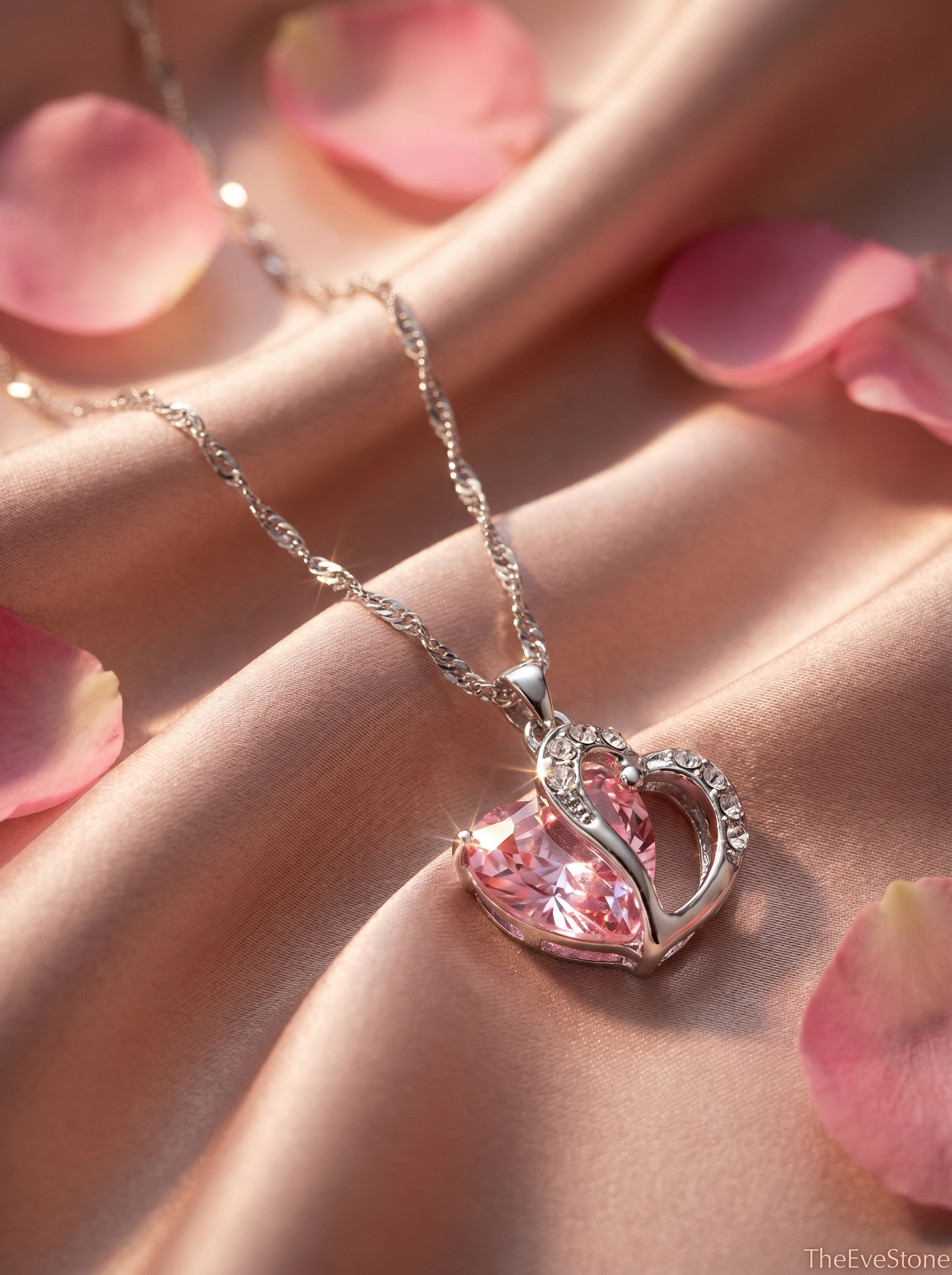 Heart Crystal Necklace Set, Gift for Women