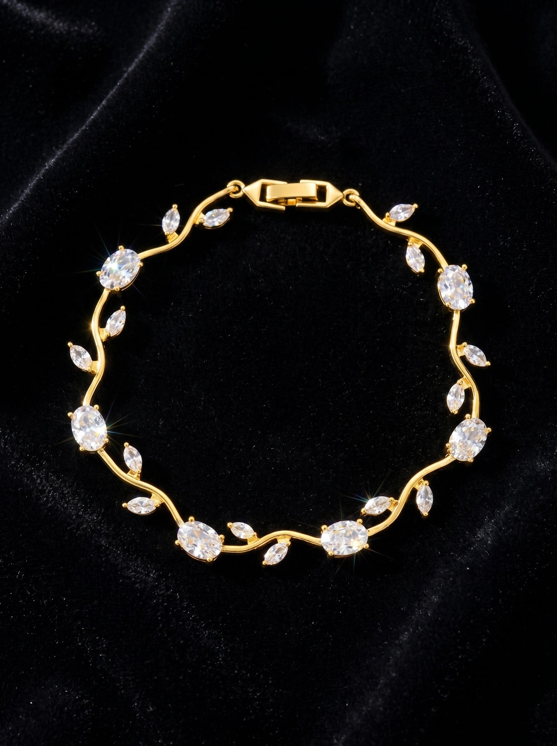 Tulip Crystal Bracelet | Floral Bracelet Available in Pink, Blue, Green, White & Multicolor