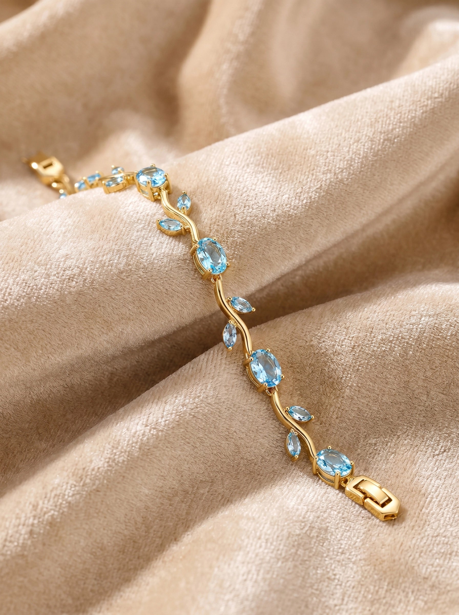 Tulip Crystal Bracelet | Floral Bracelet Available in Pink, Blue, Green, White & Multicolor