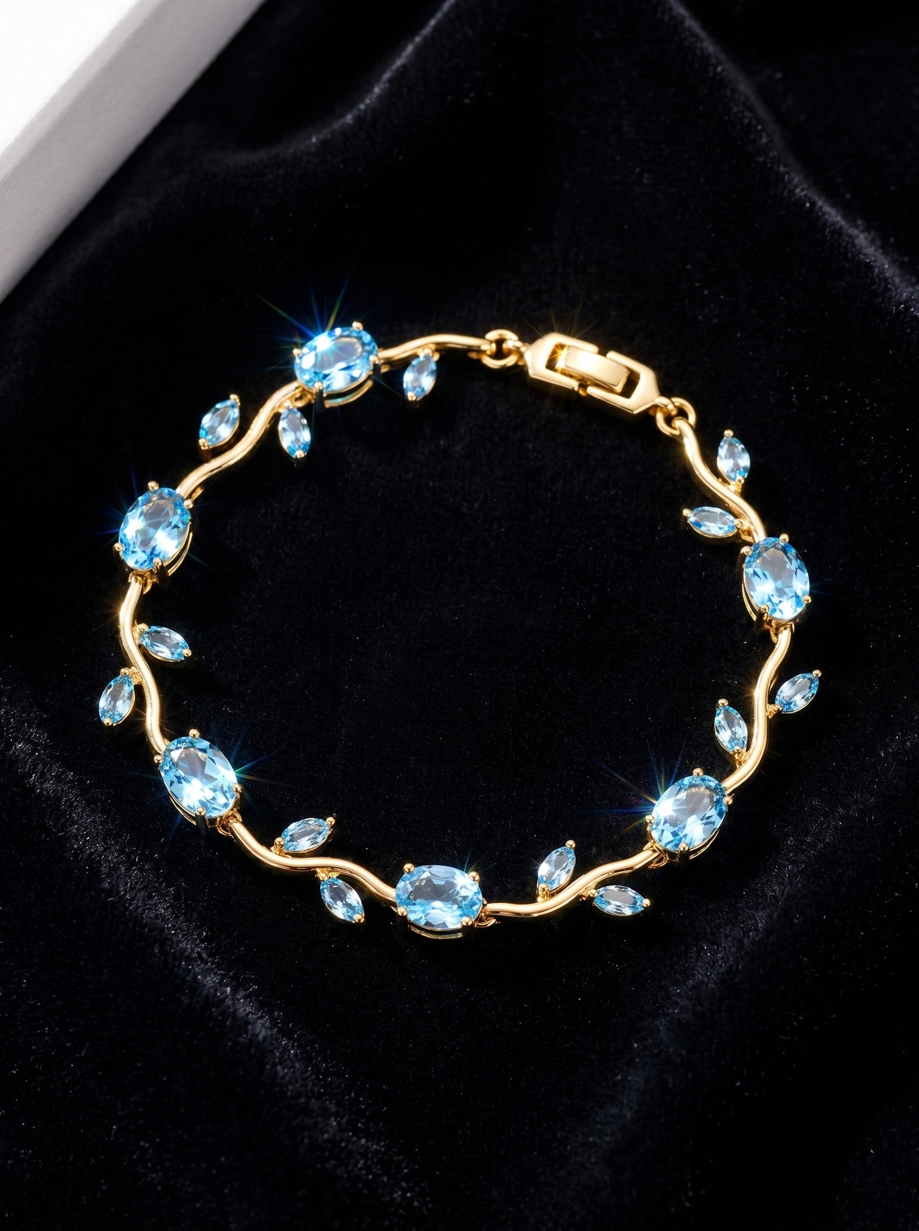 Tulip Crystal Bracelet | Floral Bracelet Available in Pink, Blue, Green, White & Multicolor