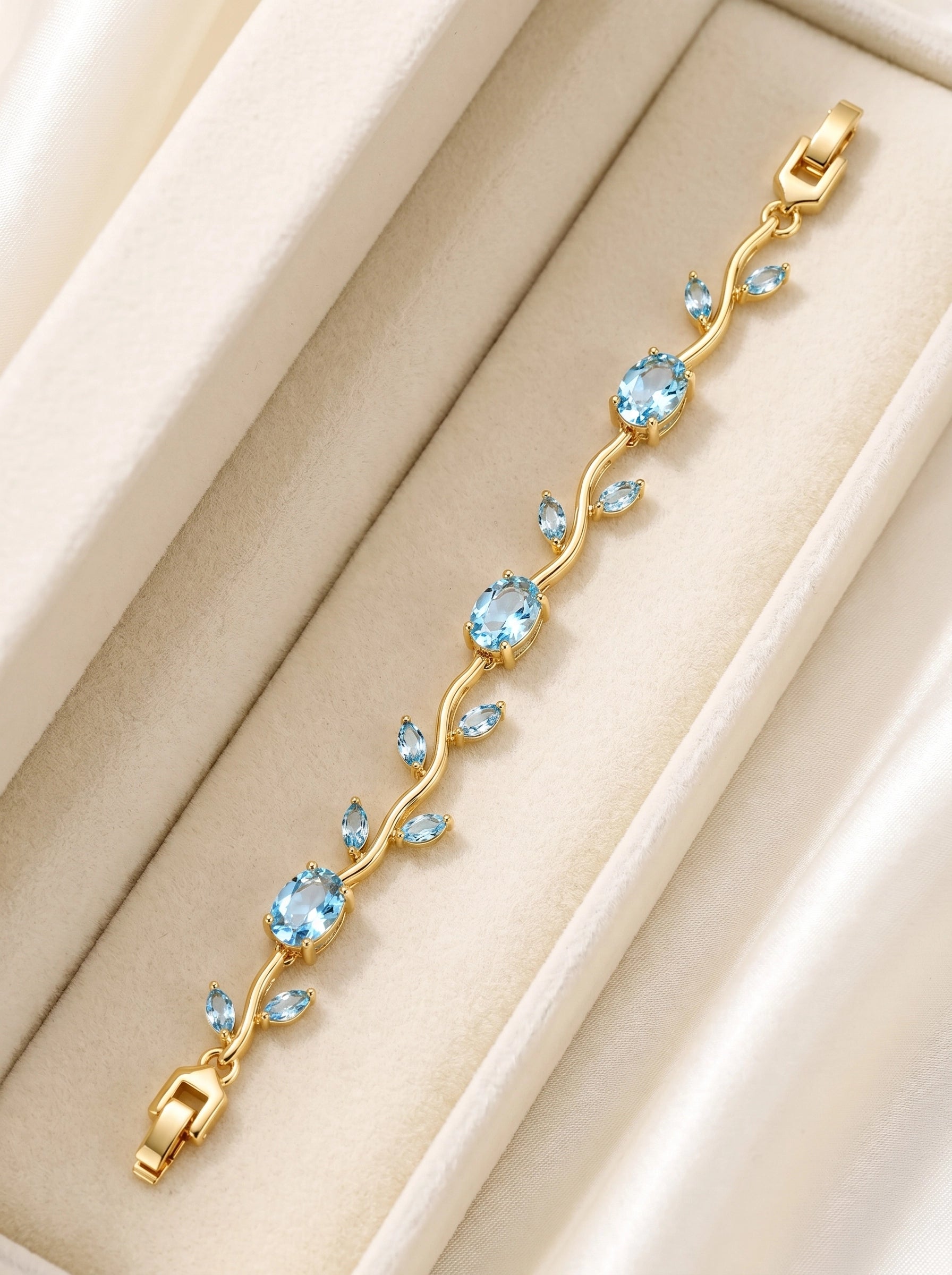 Tulip Crystal Bracelet | Floral Bracelet Available in Pink, Blue, Green, White & Multicolor