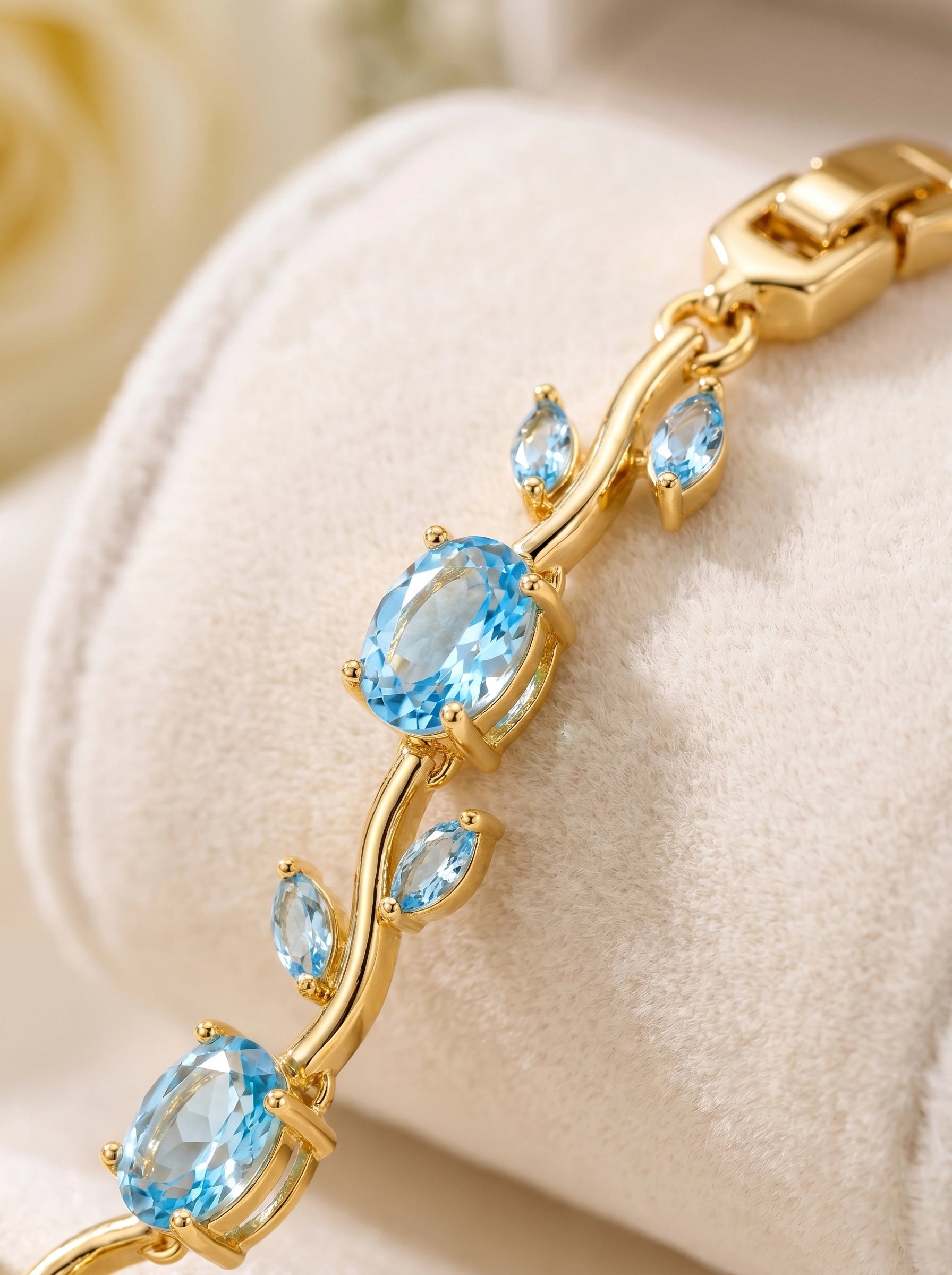 Tulip Crystal Bracelet | Floral Bracelet Available in Pink, Blue, Green, White & Multicolor