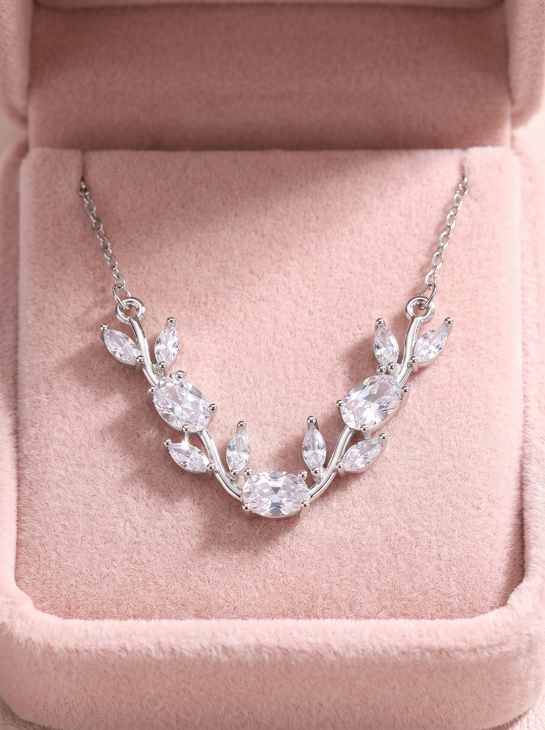 Silver Tulip Necklace | Elegant Floral Necklace | Bridal Jewelry | Wedding Gift for Women | EveStone