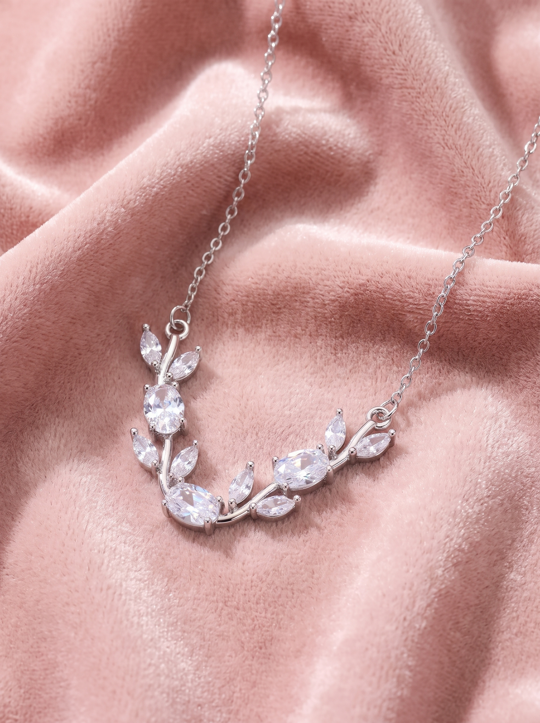 Silver Tulip Necklace | Elegant Floral Necklace | Bridal Jewelry | Wedding Gift for Women | EveStone