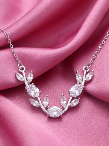 Silver Tulip Necklace | Elegant Floral Necklace | Bridal Jewelry | Wedding Gift for Women | EveStone