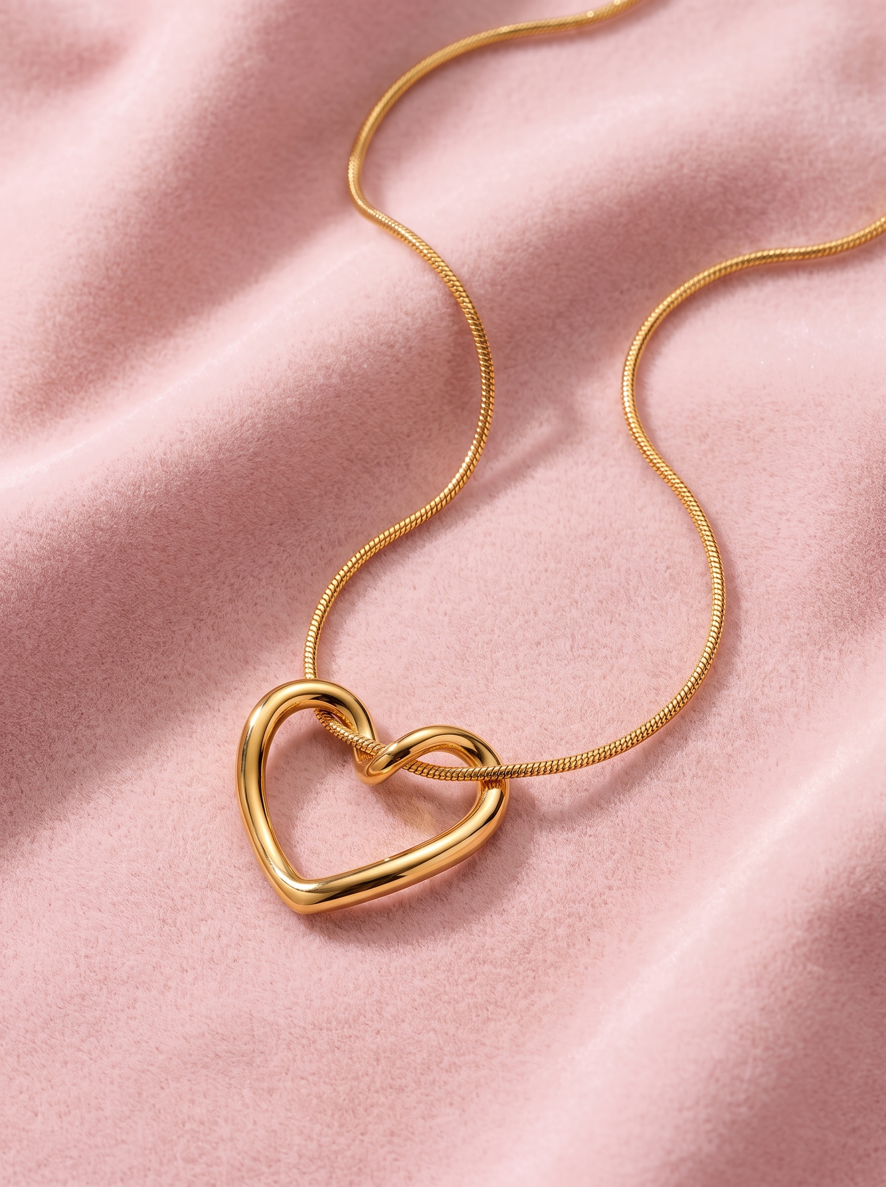 Heart Pendant Necklace | Minimalist Heart Necklace for Women | Modern Love Pendant | Everyday Gold Jewelry Gift | EveStone