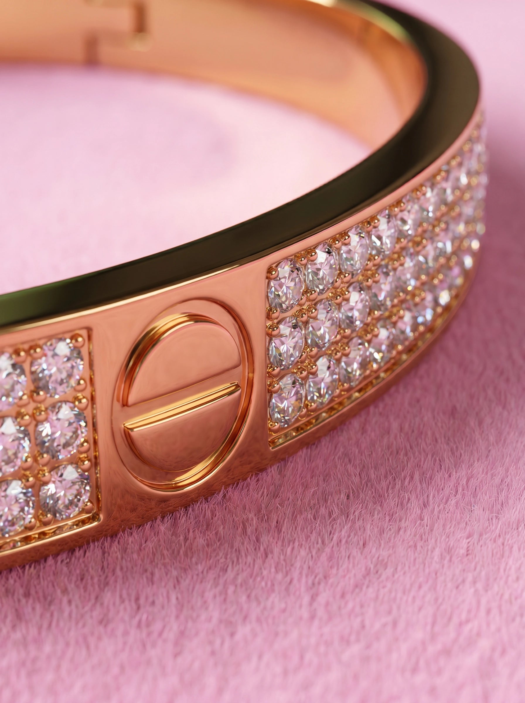 Luxury Rose Gold Crystal Bangle Bracelet for Women | Elegant Designer Cuff Bracelet | Sparkling Fashion Bracelet | Premium Gift for Her | EveStone